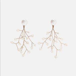 Zara faux pearl earrings